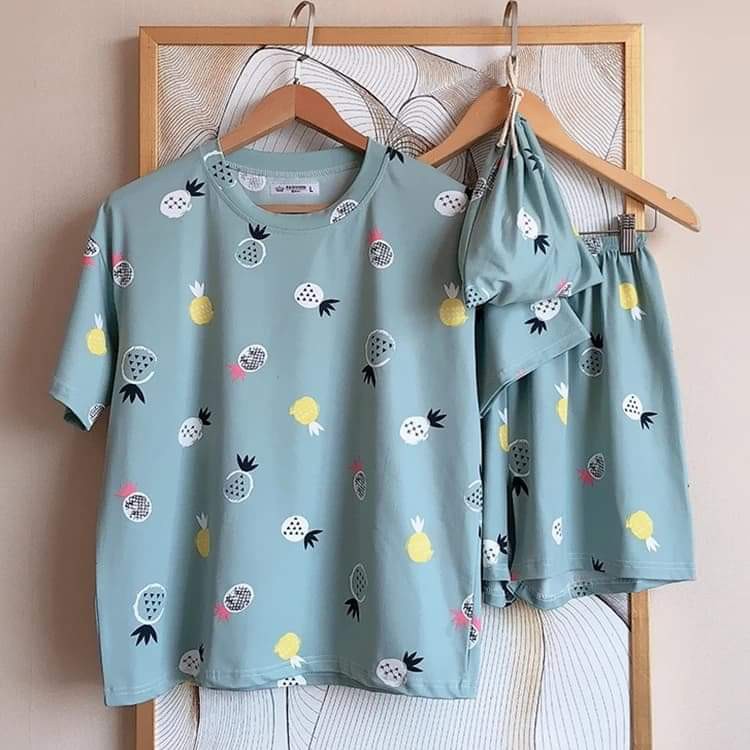 Bộ Đồ Ngủ Áo Ngắn Quần Cộc Pijama, Đồ Ngủ Nữ Cộc Tay Dễ Thương Chất Thun Lạnh Siêu Mát
