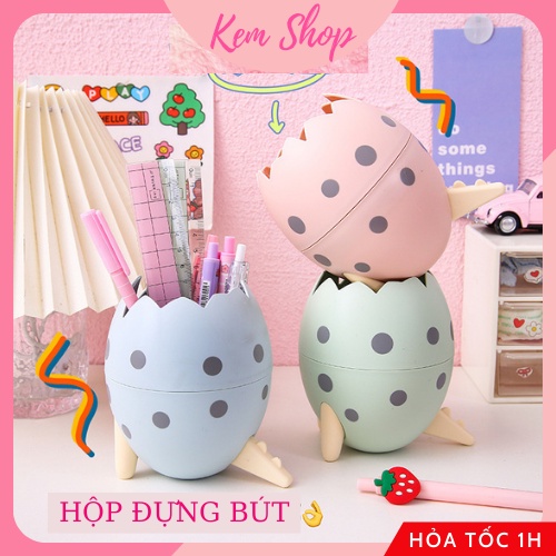 Hộp đựng bút trứng khủng long dễ thương cute nhiều màu ngộ nghĩnh - Kemshop K304