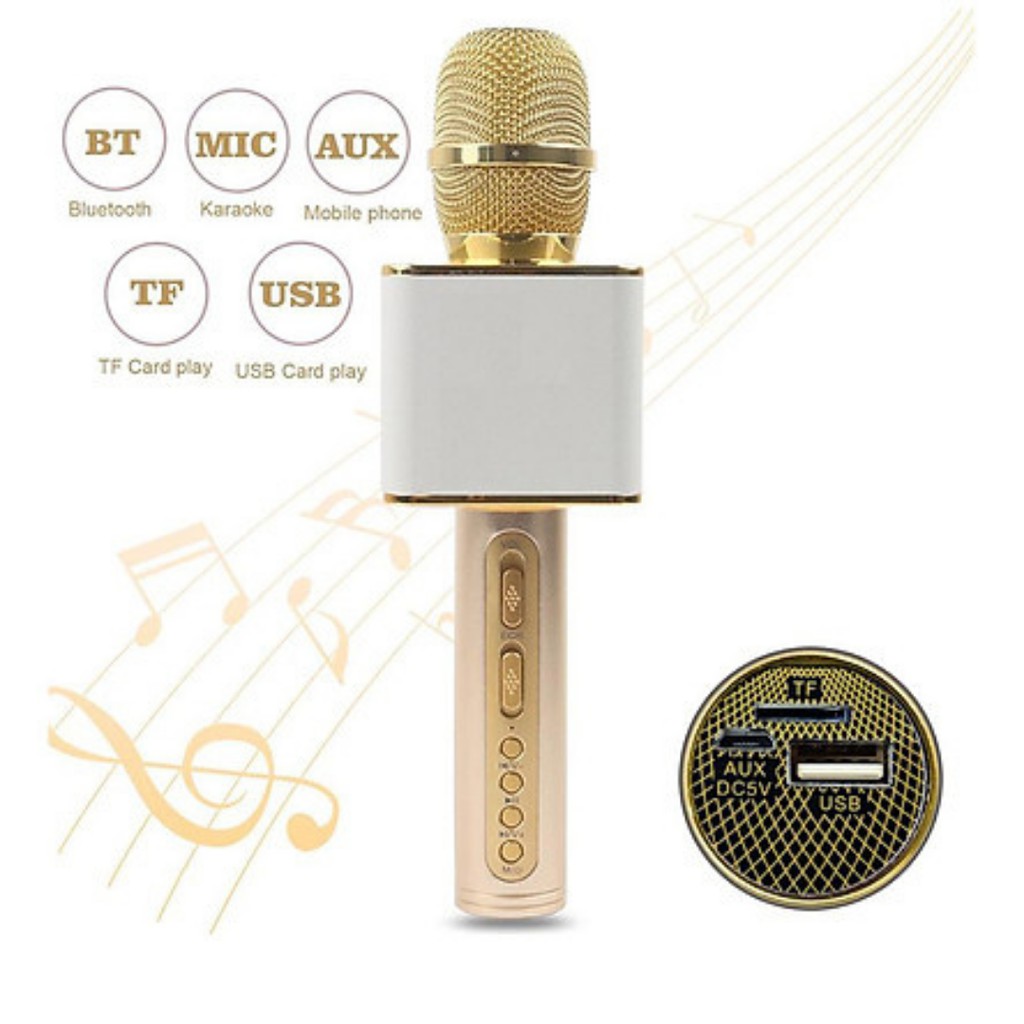 Micro Hát Karaoke Bluetooth SD08 Không Dây Cao Cấp