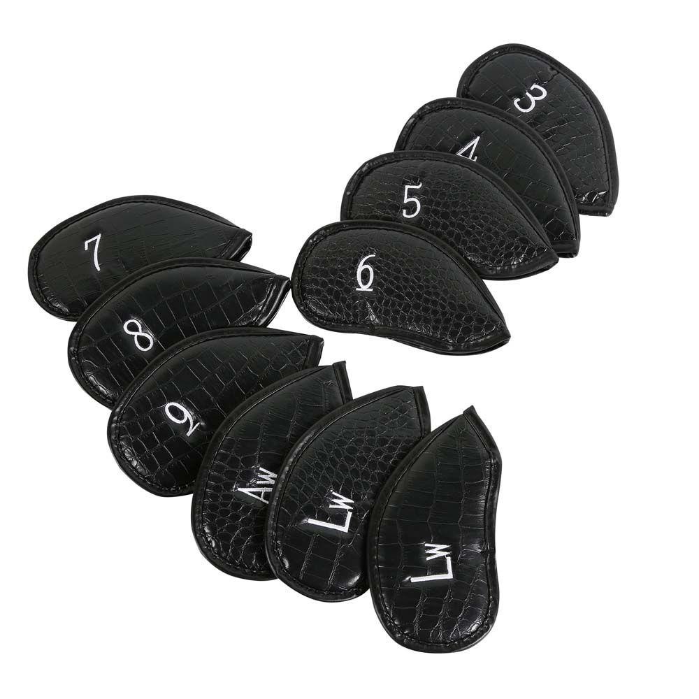 Set 12 Vỏ Bọc Gậy Đánh Golf 3-SW Bằng Sắt Có Đế Sắt Bảo Vệ
