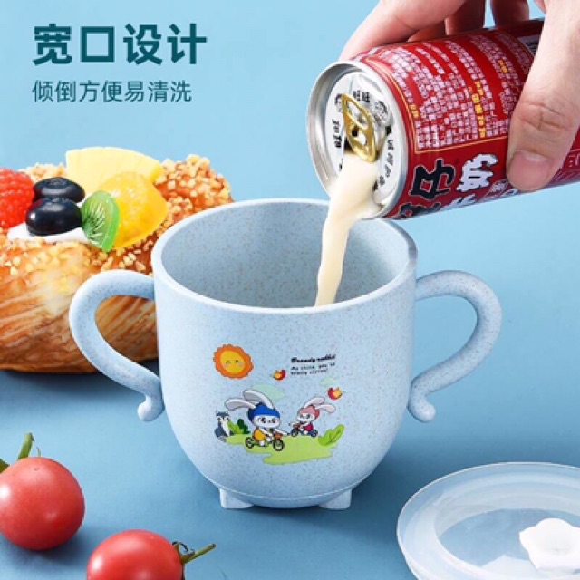 Cốc Uống Nước Lúa Mạch Cho Bé Kèm Ống Hút