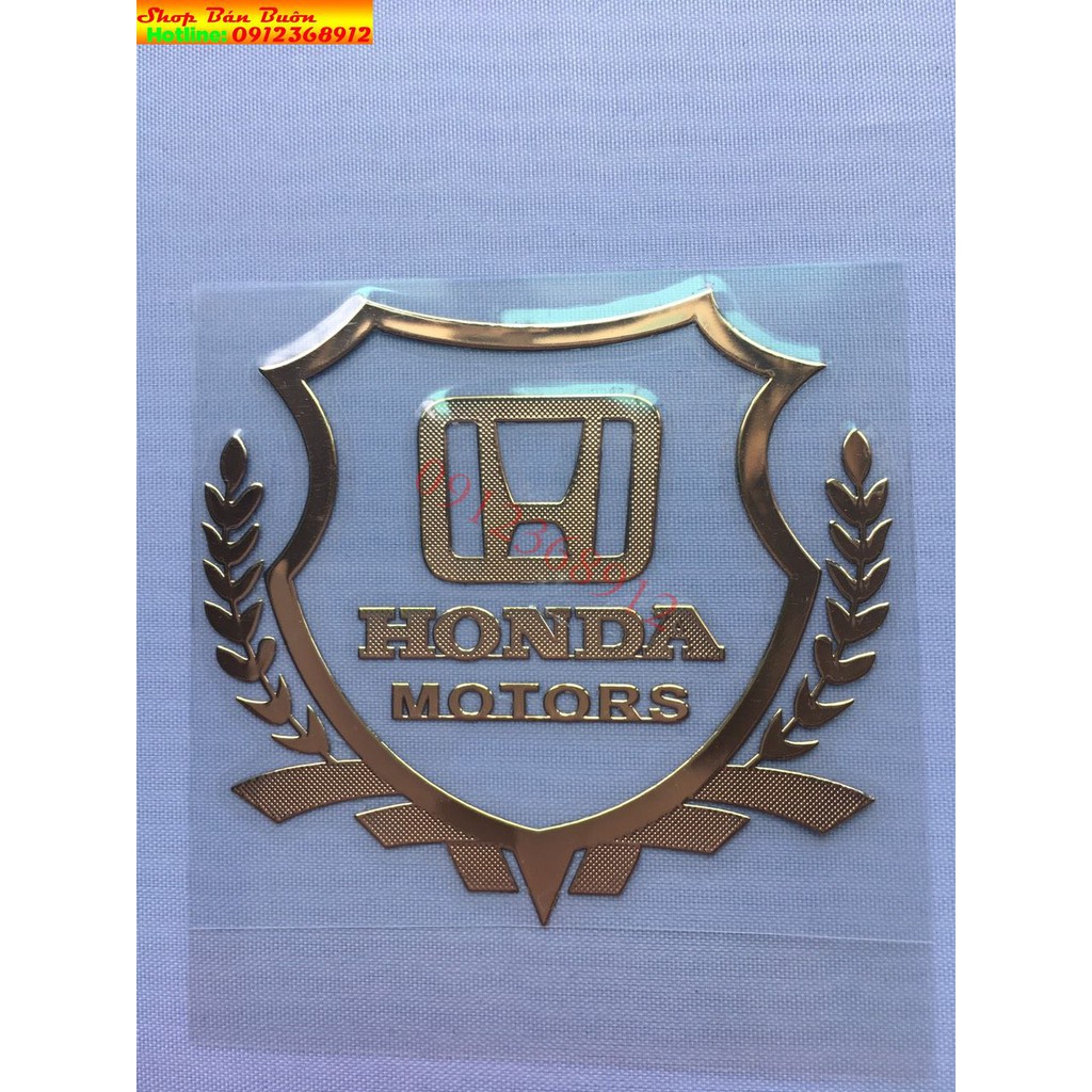 Tem logo honda hàng cao cấp dùng cho ôtô , xe máy (  nhôm dẻo)