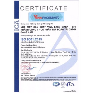 Khẩu trang y tế Vinafacemask