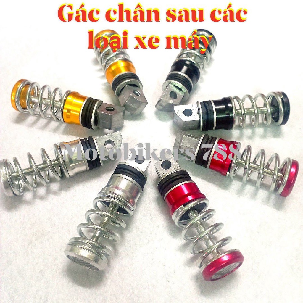 CẶP GÁC CHÂN SAU KIỂU LÒ XO CHẾ GẮN CÁC LOẠI XE MÁY