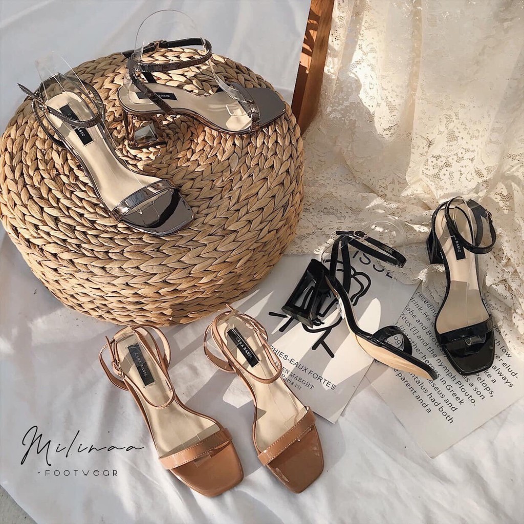 Giày sandal cao gót đế lỗ mới