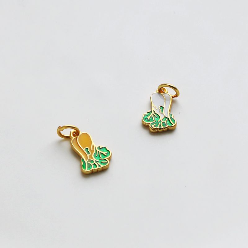 Mặt Dây Chuyền/ Khuyên Tai/ Vòng Tay/ Dây Chuyền Hình Đuôi Cá Màu Vàng Nhám 18k diy