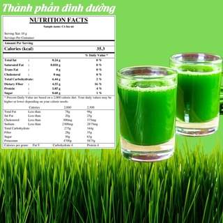 Bột cỏ lúa mì hữu cơ Dalahouse 60gr/120gr