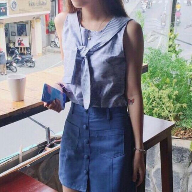 150k Tie tie top áo