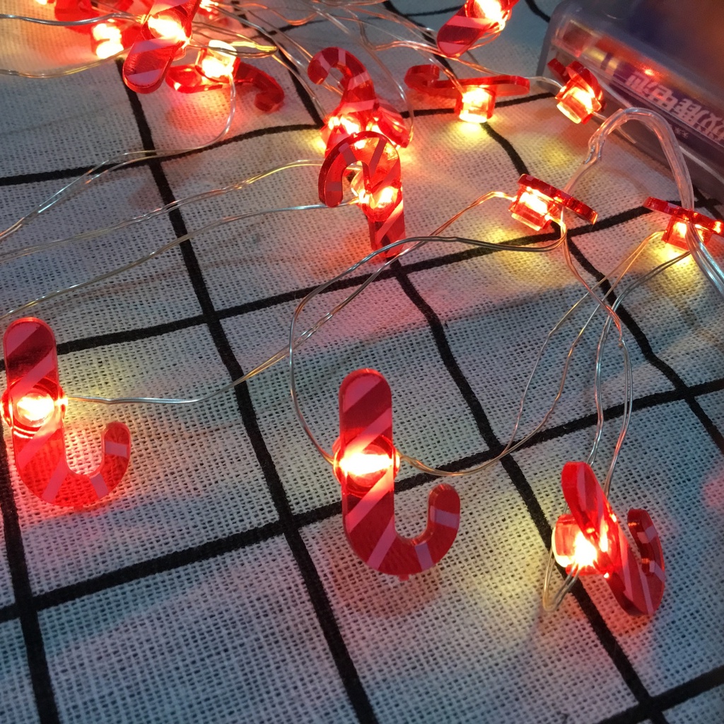 Dây đèn bóng led hình ông già noel/ người tuyết 3D độc đáo