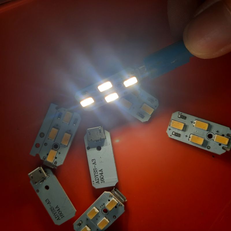 đèn led mini siêu sáng 5v ( nguồn vào cổng sạc micro usb)