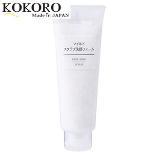 Sữa rửa mặt tẩy tế bào chết muji face soap scrub