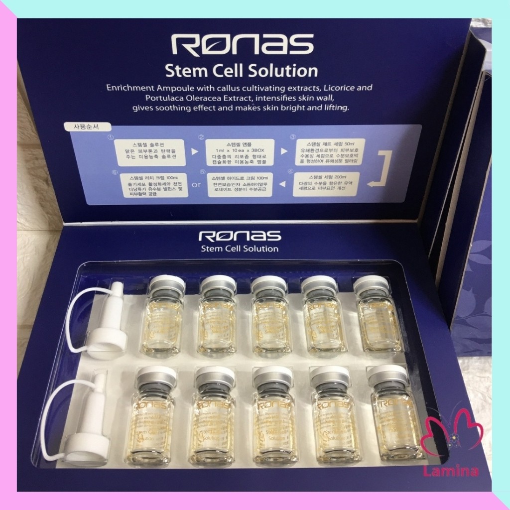 Tế bào gốc Ronas stemcell solution 1 hộp 10 lọ có tách lẻ