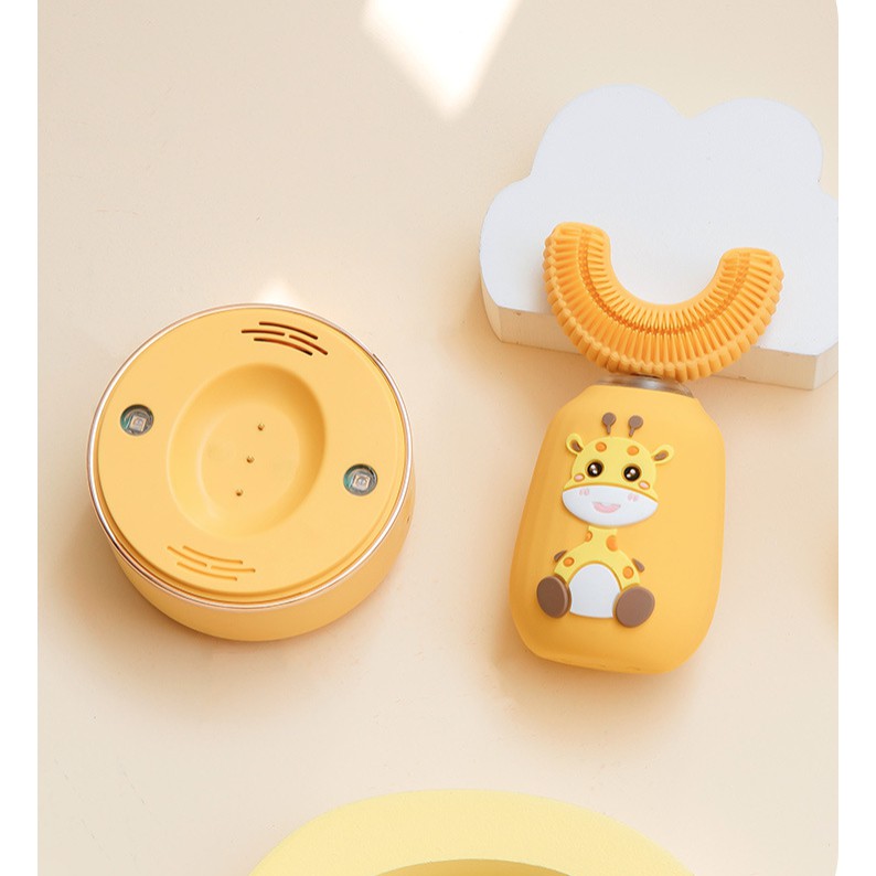 Bàn chải điện an toàn cho bé Kids Giraffe - hàng cao cấp