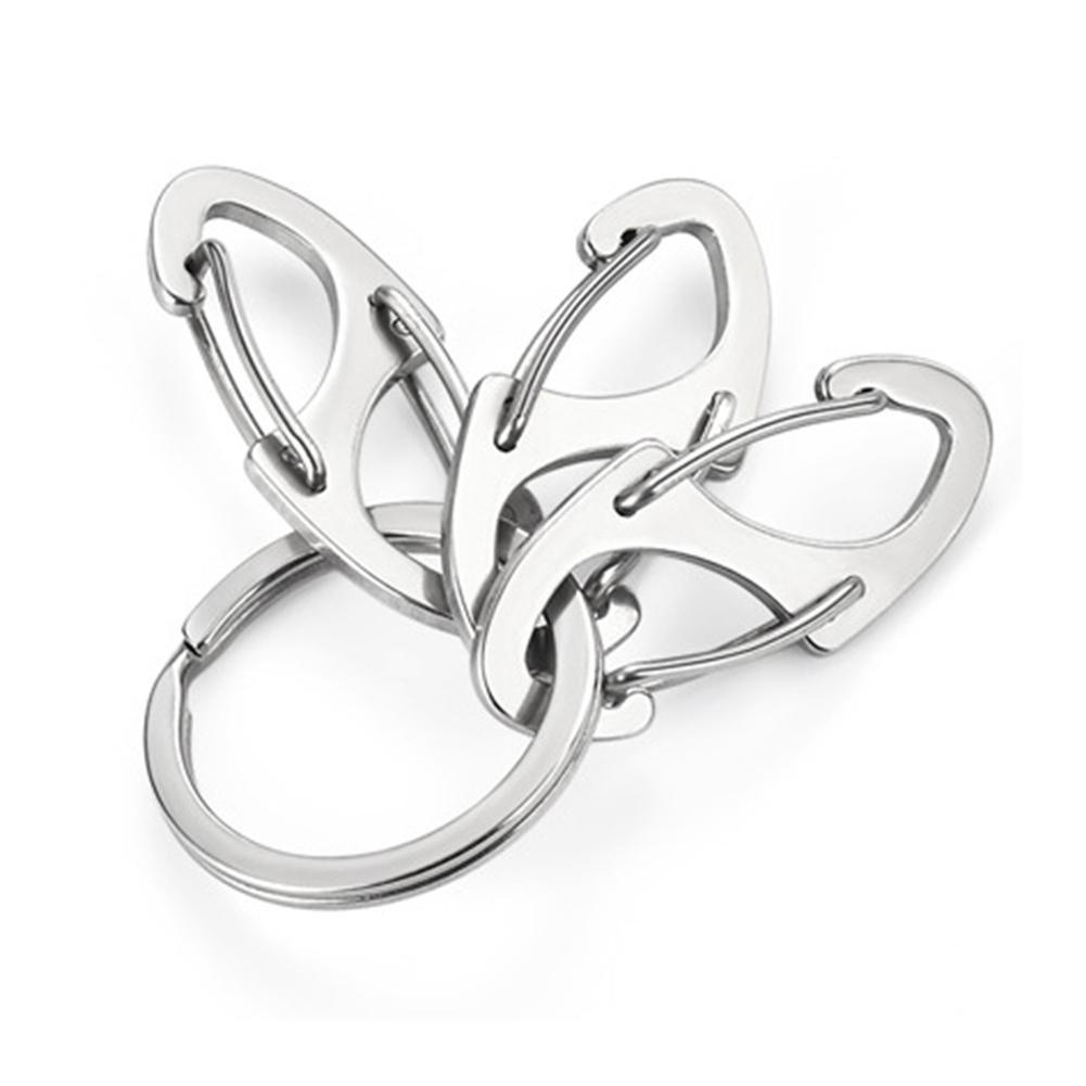 1 Móc Khóa Carabiner Hình Số 8 Bằng Thép Không Gỉ Đa Năng L6R1