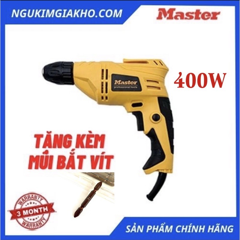 [XẢ KHO 3 NGÀY] Máy khoan gỗ, sắt, bắt vít 10ly Master MST 10-01 (TẶNG KÈM MŨI BẮT VÍT)