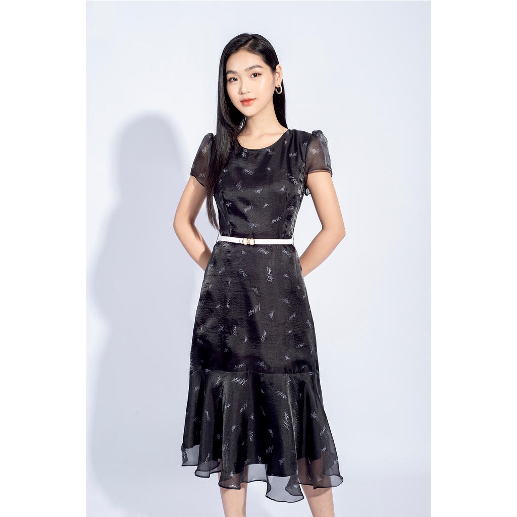 Đầm đuôi cá dáng dài, cổ tròn MMOutfit M-DA020121072