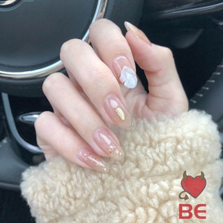 YADORNOS Bộ 24 móng tay giả họa tiết lông vũ thời trang sành điệu cho nữ