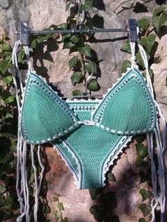 Mẫu bikini len móc