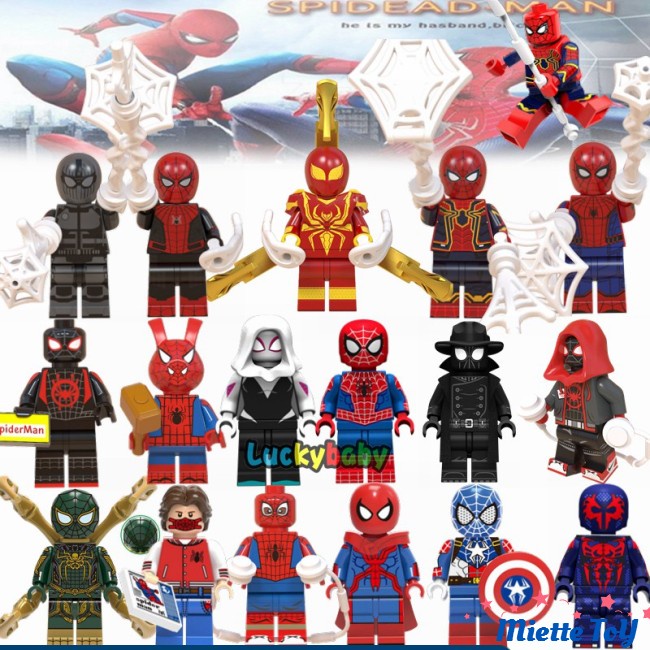 Set mô hình siêu anh hùng Marvel Spiderman Far From Home thu nhỏ đồ chơi cho trẻ em