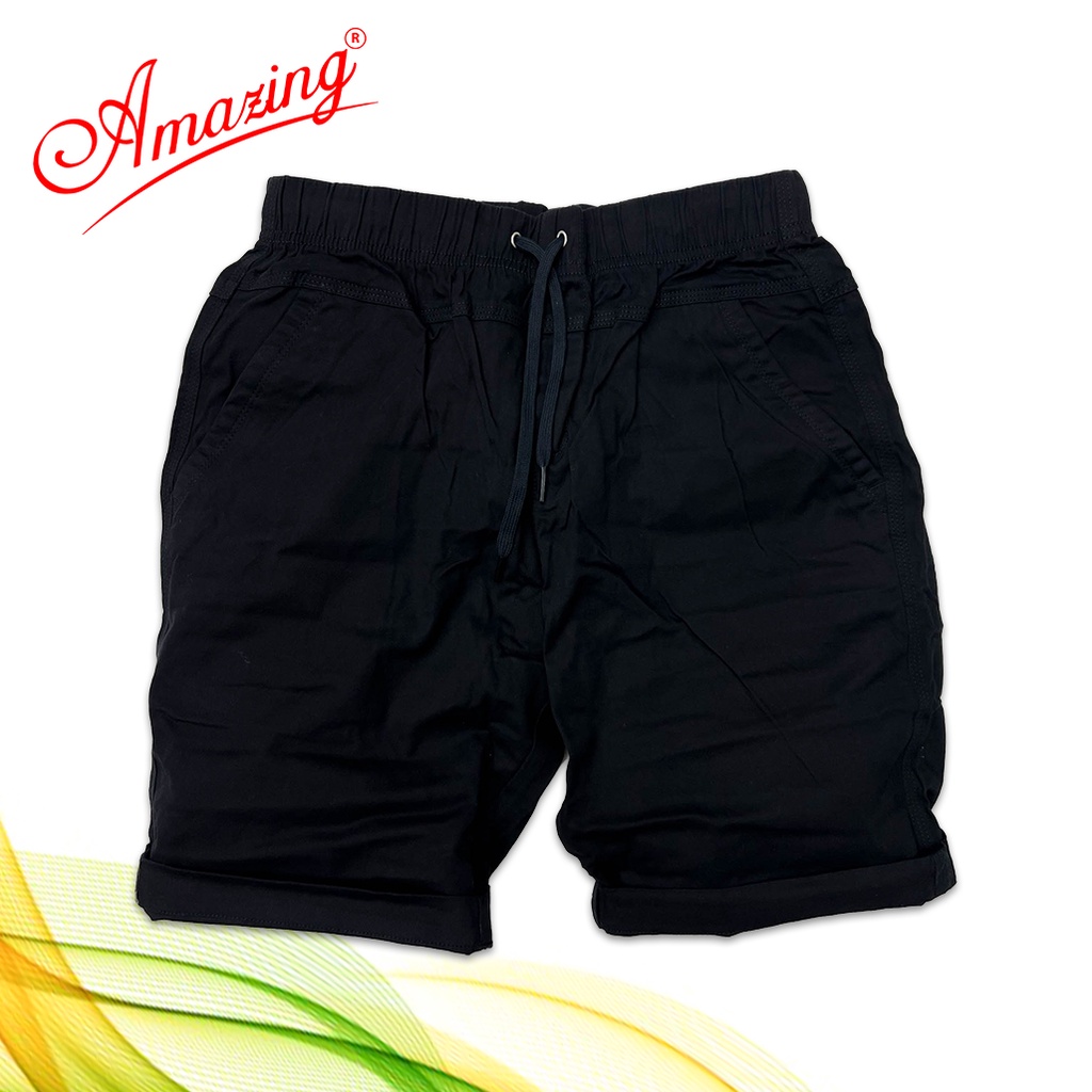 Bigsize, Short Amazing kaki lưng thun, quần lửng cao cấp, màu đen và trắng trẻ trung, chất vải co giãn nhẹ