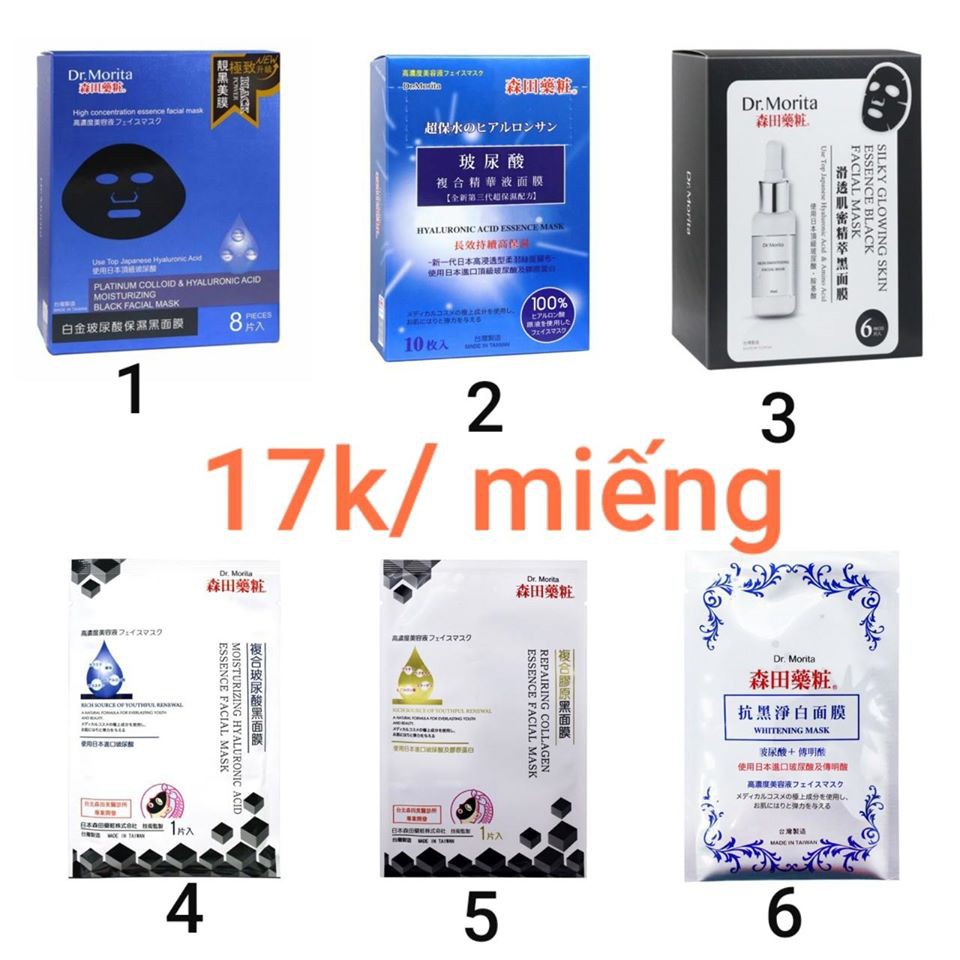 [MIẾNG LẺ] Mặt nạ dr.morita dòng cao cấp các loại (săn sale) | BigBuy360 - bigbuy360.vn