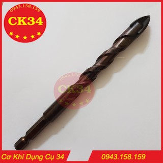 Mũi khoan kính, thủy tinh, gạch men...ĐA NĂNG chuôi lục giác phi 12 xoắn đen