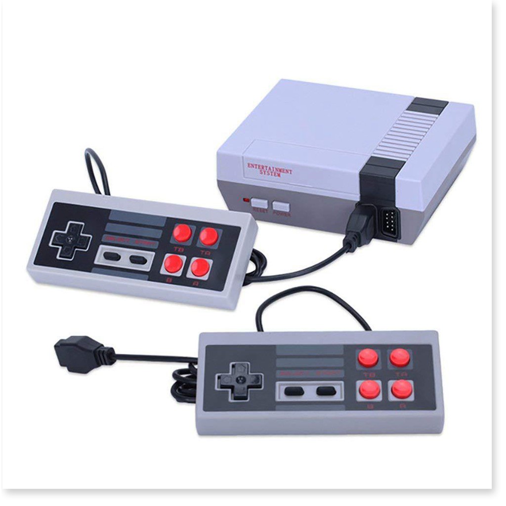 Máy Chơi Game Cổ Điển NES 8 Bit Có 620 Game Kèm 2 Tay Cầm Rời Dây AV Sang Tivi Và Adapter