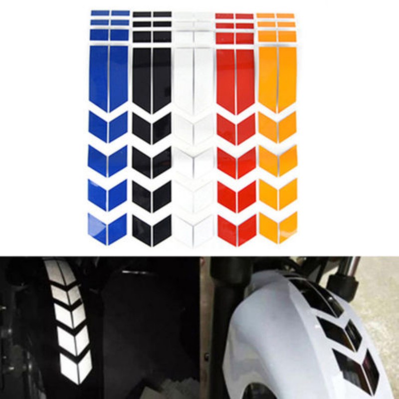 FENDER Miếng Dán Phản Quang Hình Mũi Tên Cảnh Báo An Toàn Chống Thấm Nước/Dầu Cho Xe Máy/Xe Đạp