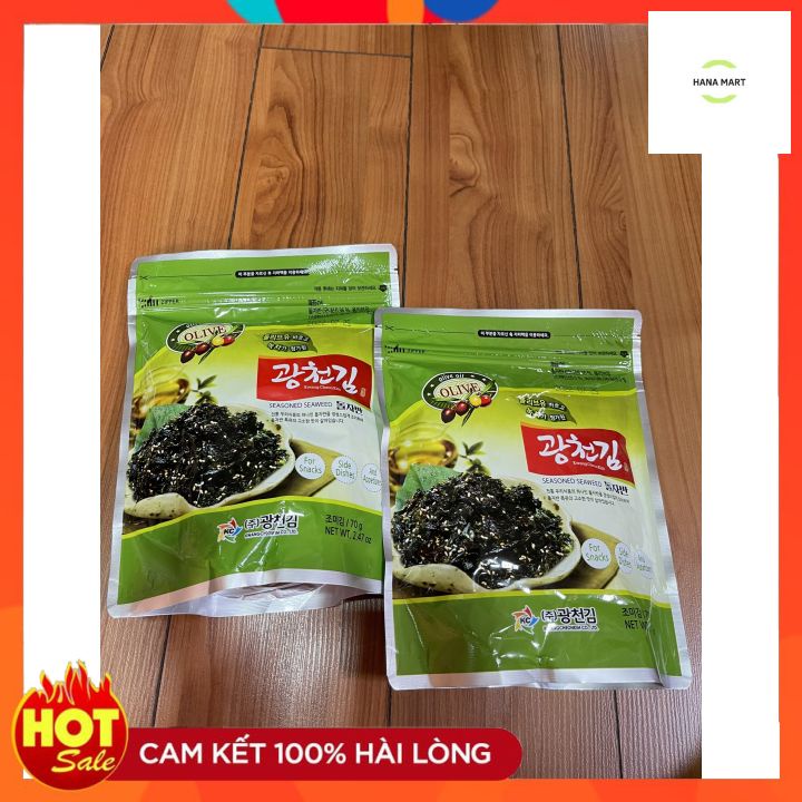 Kim vụn ăn liền Hàn Quốc có vừng rắc cơm, cháo gói 70g