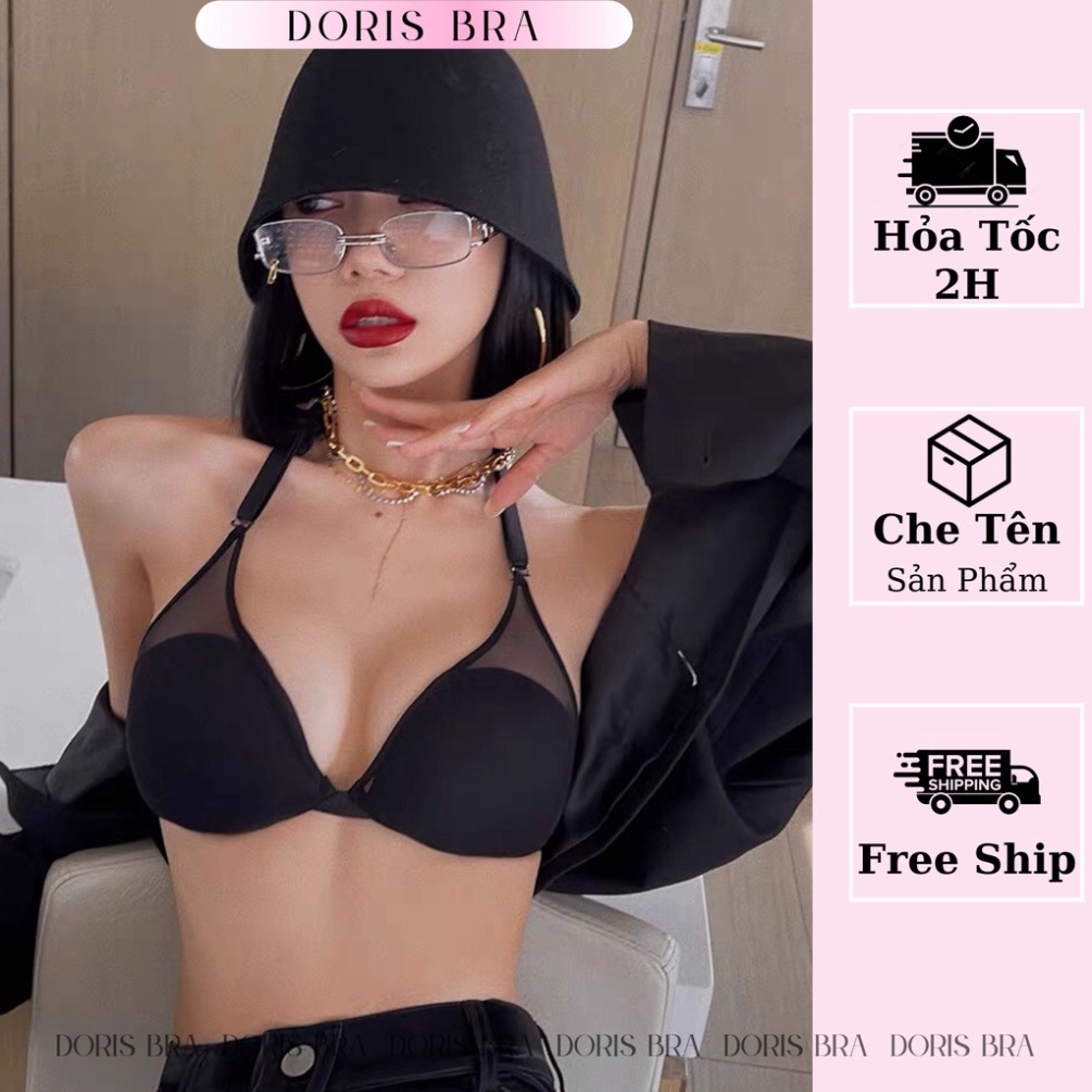 Áo lót nữ dây mảnh viền lưới nâng ngực sexy phong phú và đa dạng kiểu phối dây Nội y xanh chất đẹp deal xịn sexy