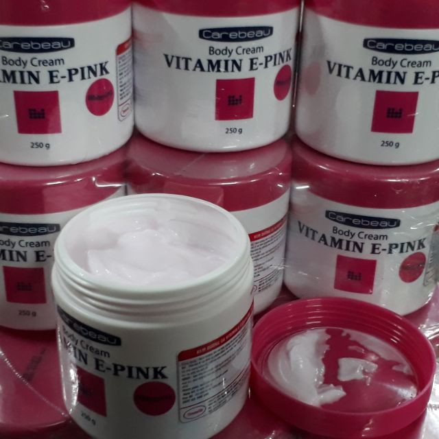 Kem dưỡng Vitamin E CAREBEAU Thái Lan 250g (Nắp hồng-Vitamin E Body Cream)