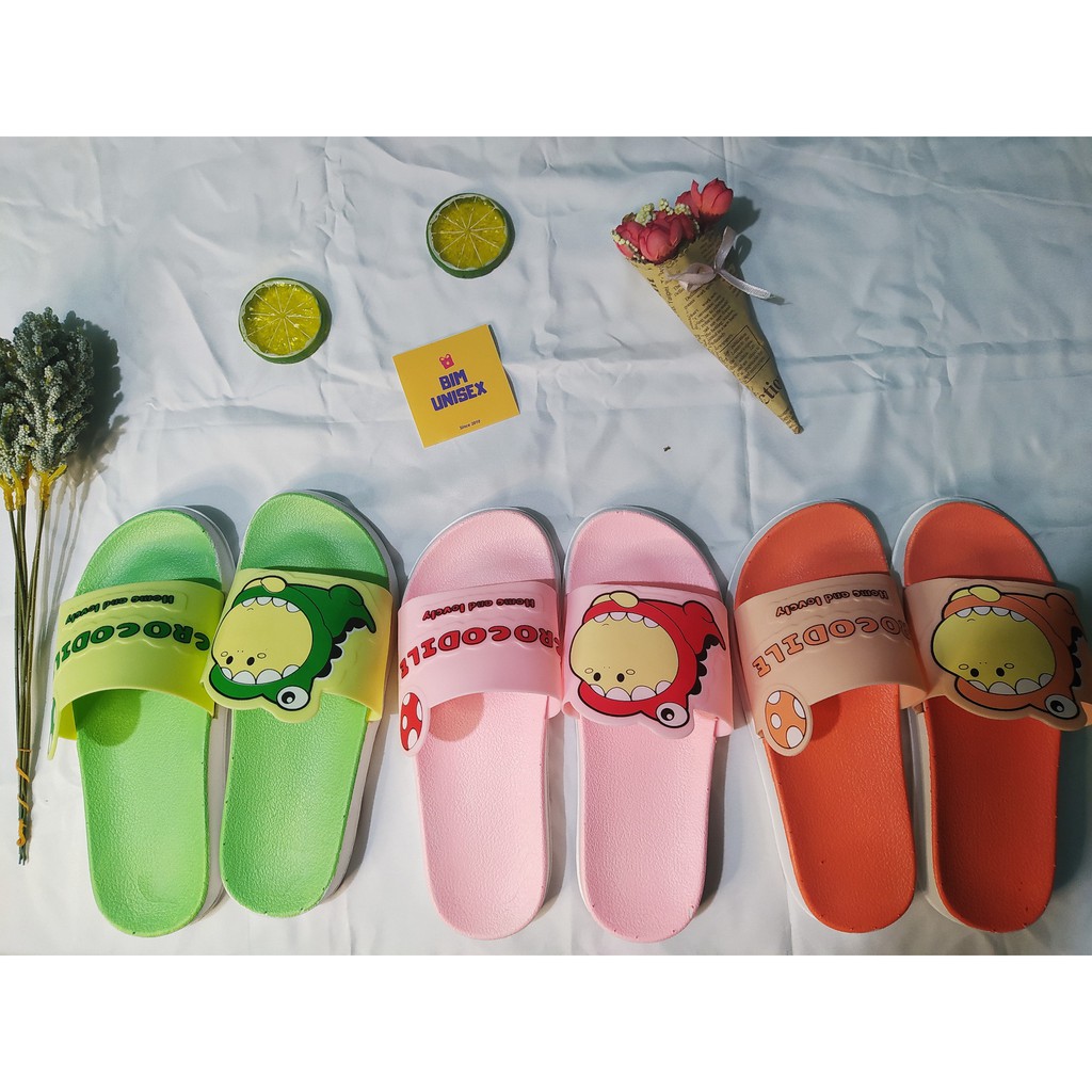 Xả hàng Dép Nam và Nữ quai ngang cao cấp UNISEX CROCODILE