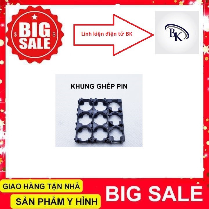 Combo 10 khung ghép pin đôi 18650- Linhkiendientubk