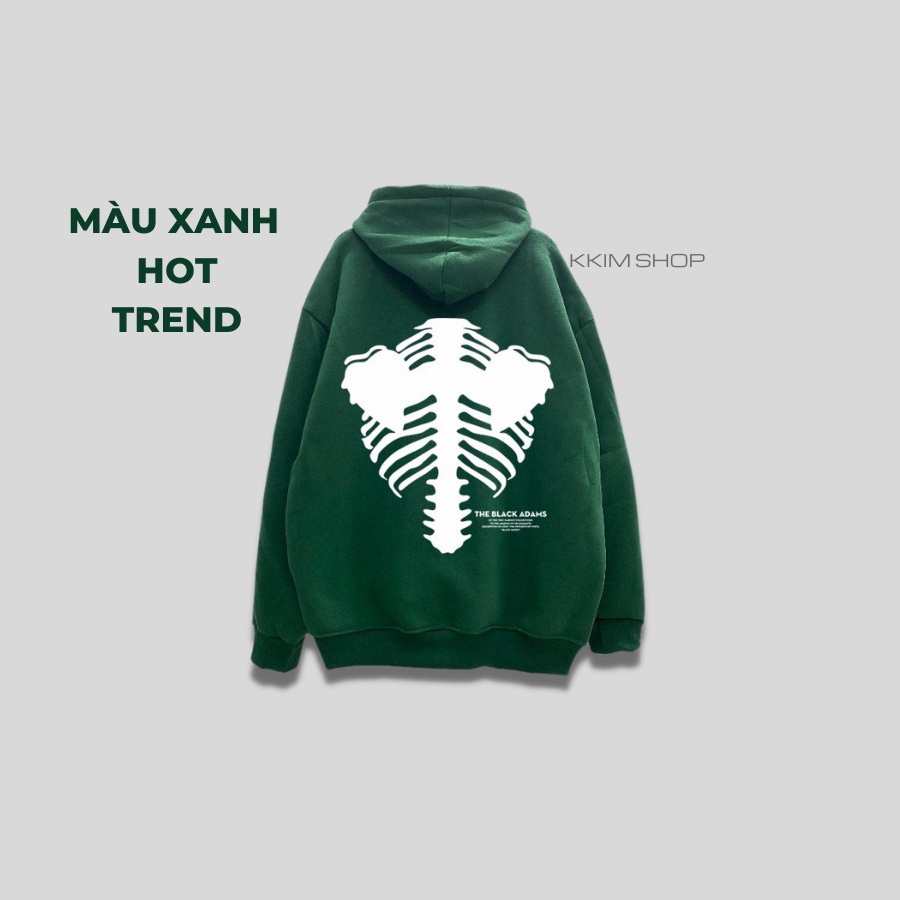 Áo Nỉ HOODIE The Black Adams XANH LÁ, Áo hoodie unisex nam nữ form rộng oversize chất liệu Nỉ bông cao cấp KKIM SHOP