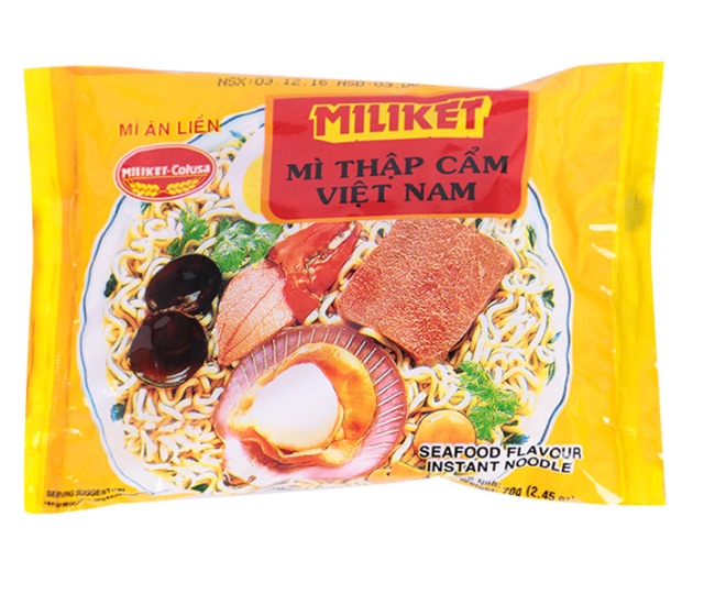 Combo 10 gói Mì Thập Cẩm Miliket 70G