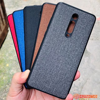 Ốp lưng redmi k20 k20 pro mi 9t mi 9t pro chống vân tay nhựa cứng viền đen giả vải JEAN 1 màu phụ kiện huỳnh tân store