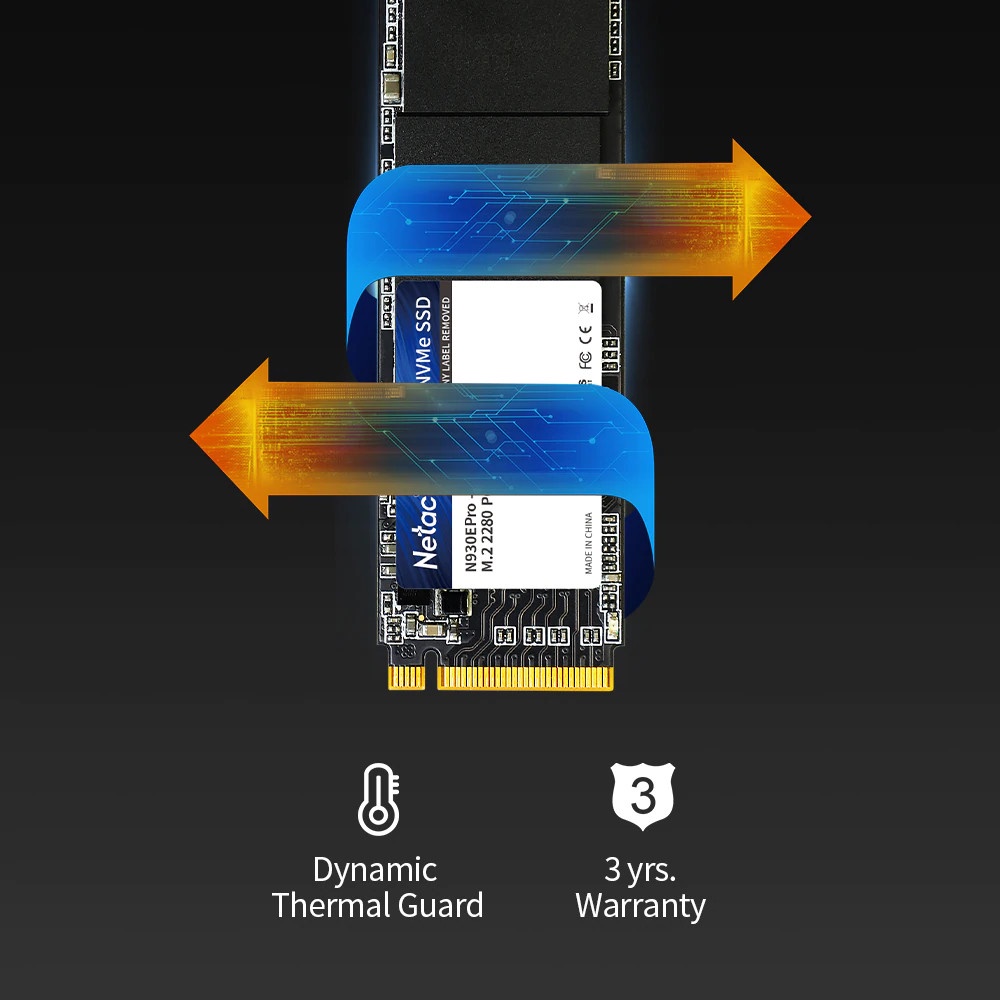 Ổ Cứng SSD M.2 NVMe PCIe 128GB Netac N930E Pro Gen3x4 - Mới Bảo hành 36 tháng