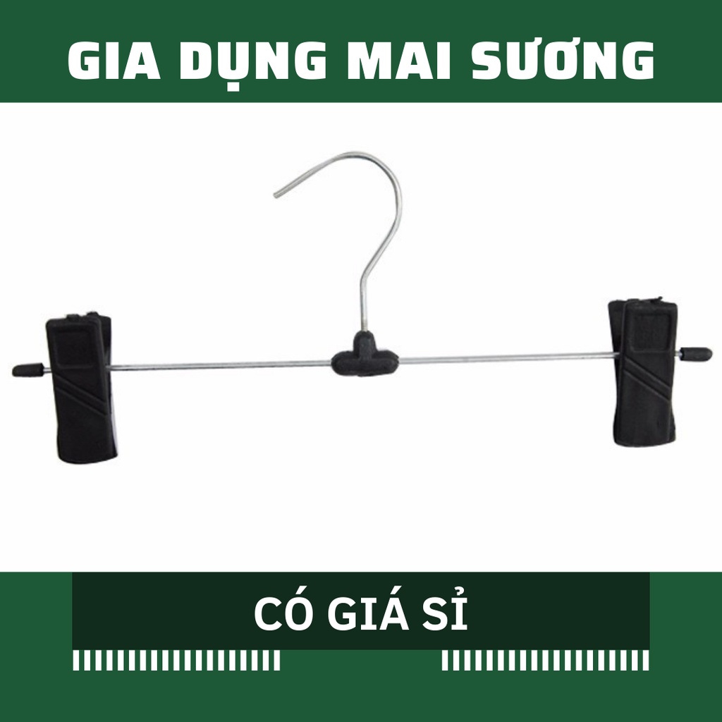 [Giá Sỉ] Combo 10 Móc Kẹp Quần Áo Đen