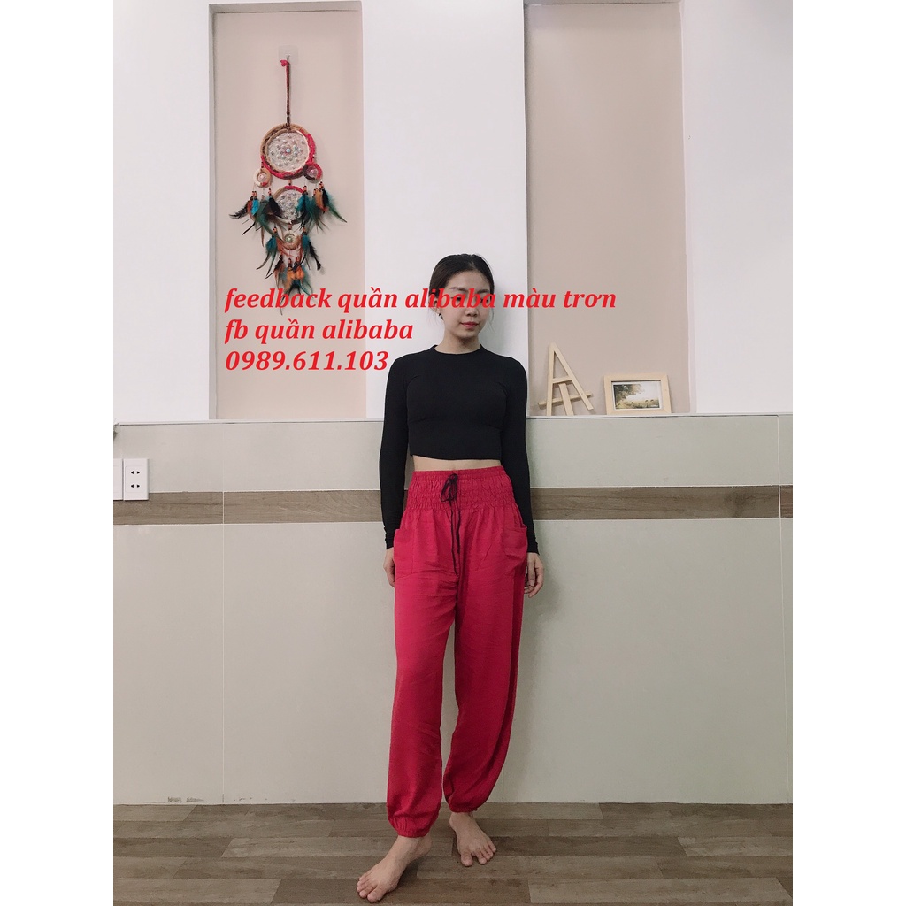 🌴🌴 Quần Alibaba yoga màu trơn, voi thái