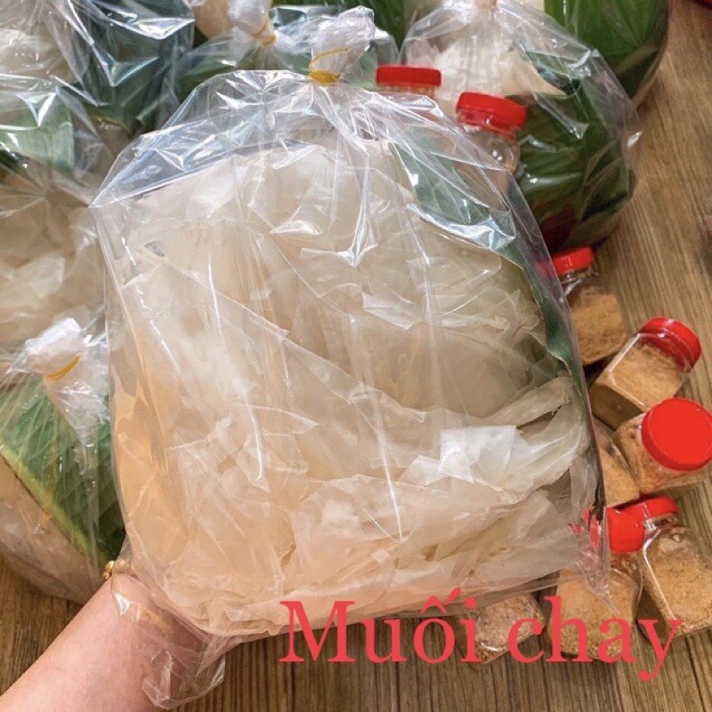 Combo 150gr muối nhuyễn chay và 500gr bánh tráng rìa phơi sương