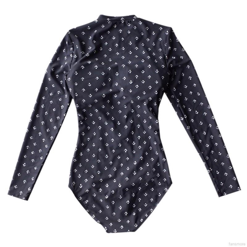 Đồ bơi một mảnh tay dài phối khóa kéo gợi cảm cho nữ | BigBuy360 - bigbuy360.vn