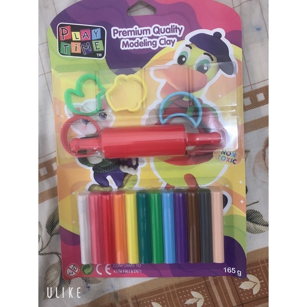 Vỉ đất nặn thái kiddi clay kèm khuôn và thanh lăn