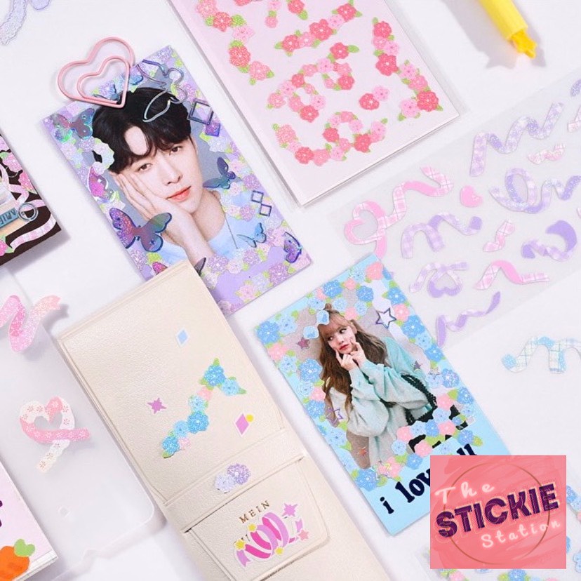 Sticker Ruy Băng Caro - Hình Dán Ruy Băng Trang Trí Toploader