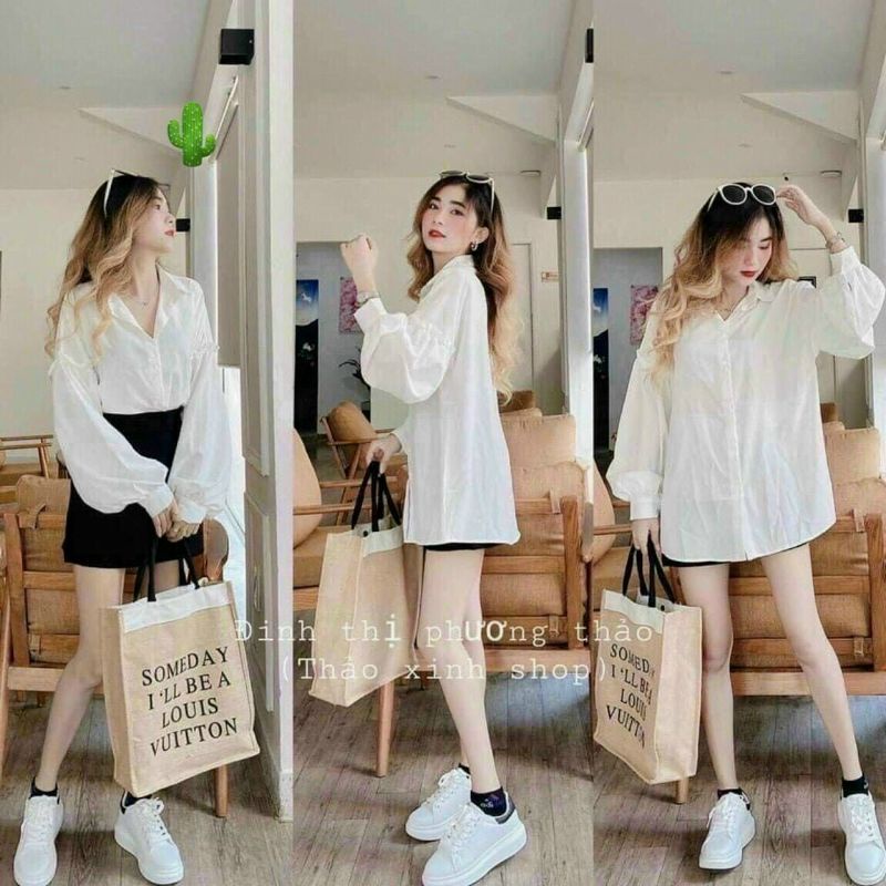 ÁO SƠ MI TAY PHỒNG KATE LỤA MỊN ĐẸP PŨCAO