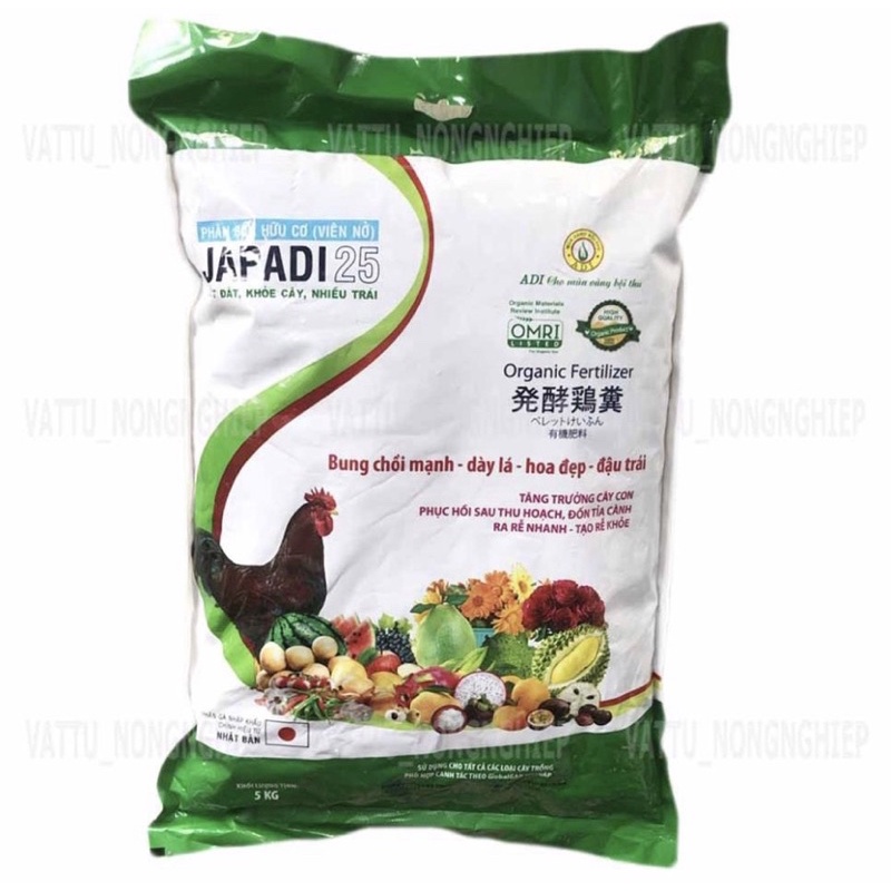 Phân hữu cơ Nhật  Japadi gói 5kg