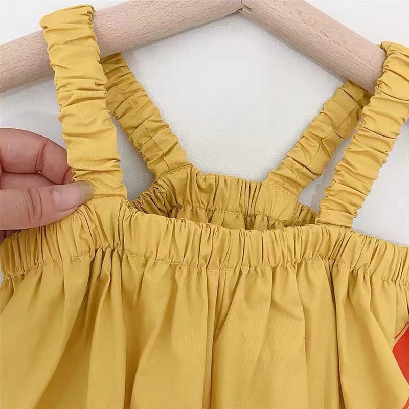 Áo Liền Quần Ống Rộng In Hình Cầu Vồng Xinh Xắn Cho Bé Gái 1-6 Tuổi