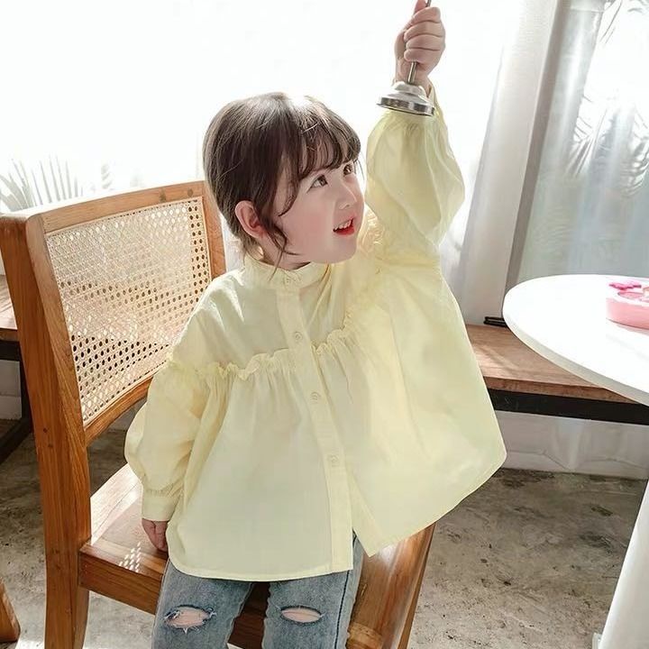 Áo Blouse Cô Gái Hàn Quốc Mới Cơ Bản Học Viện