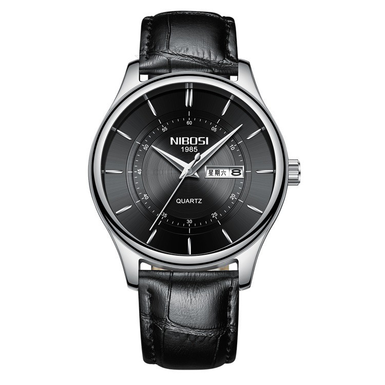 ĐỒNG HỒ NAM NIBOSI 2312 (1985) - (FULL BOX) DÂY DA CAO CẤP - PHONG CÁCH DOANH NHÂN Bán lẻ giá sỉ