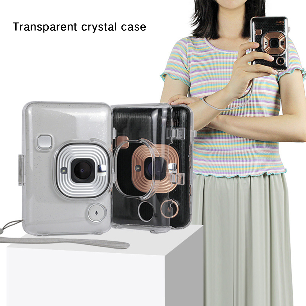 Vỏ cứng bằng nhựa chống sốc trong suốt cho máy ảnh Fujifilm instax mini Liplay