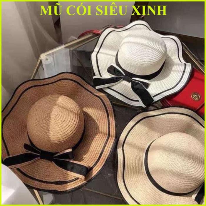 Mũ Cói Có Nơ Đi Biển Chống Nắng Siêu Xinh [hót]